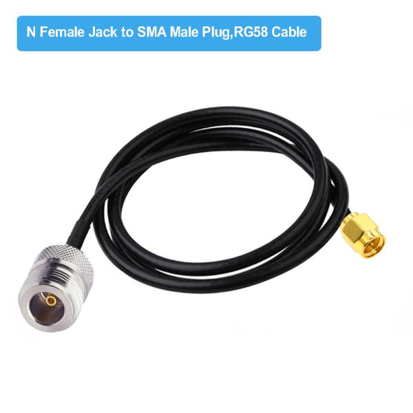 RF Coaxial Automotive Wiring Harness RG-58 Coaxial Cable N Type To SMA 15cm 50cm 1m 2m