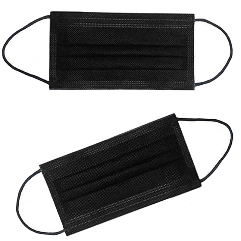 Wholesale Level 3 Disposable Medical Masks Hospital PPE Headwear Epidemic Response Influenza Black Face Mask Maker Haixin Health