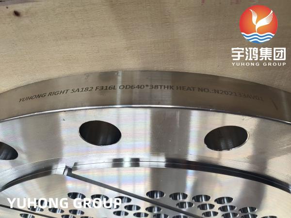 ASME SA182 F316L Floating Tube Sheet Heat Exchangers / Boiler Tube Sheet
