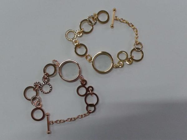 Ladies Fashion Micky Mouse Shaped 316L Stainless Steel Floating Glass Locket Bracelets
