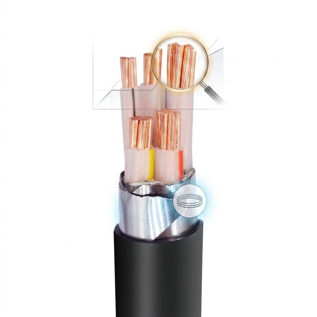 Fire Resistant LSZH Steel Tape Armoured XLPE Power Cable for Direct Burial 0.6/1kV