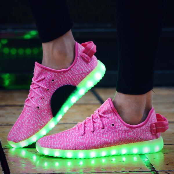 Glow in the Dark USB Rechargeable Adult Night Event Walking Shoes Led Sneakers
