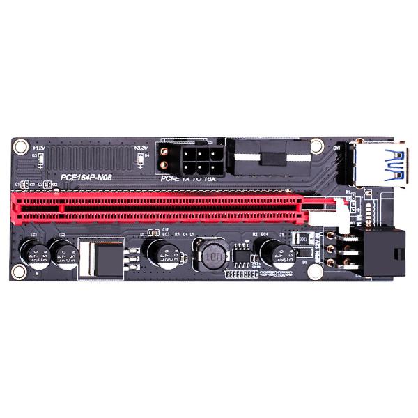 Indicator Light Graphics Card Extender PCI Express Adapter USB 3.0 Cable Power VER 009S PCI-E 1X To 16X LER Riser 009S