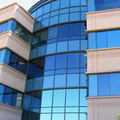 1.52m X 30m 2mil Blue Silver Building Window Film UVR 90%% IRR 90%