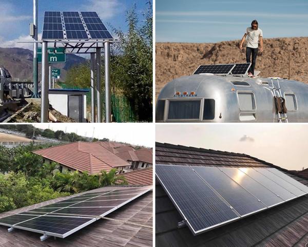 Anodized Aluminium Alloy Solar Panels with 3 Bypass Diodes J-BoX for Monocrystalline