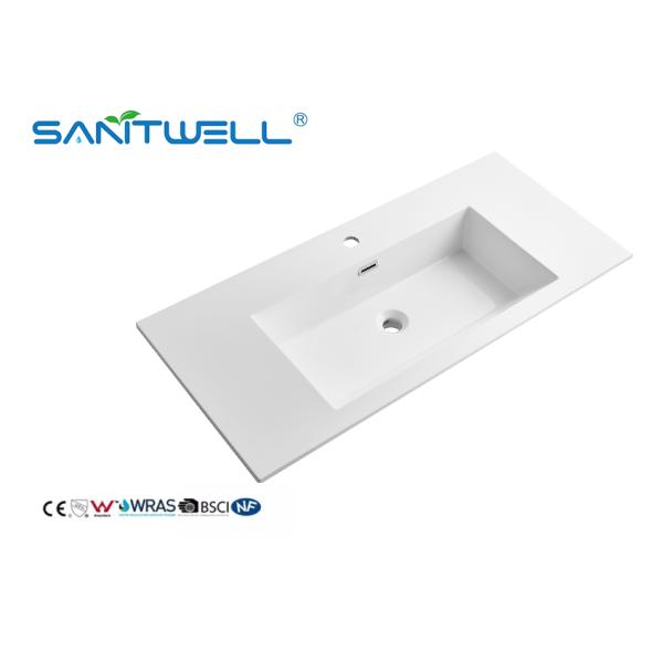 Тазов смолы изделий продажи размера SWJ1000Large раковины шара хороших санитарных каменных лоснистые белые