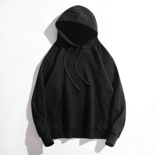 Sustainable Pullover Knitted Unisex Plain Hoodies Customized