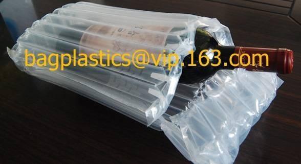 air cushion pillow bags, inflatable air filled pillow bag, shockproof recycable air pillow glass bottle bag, bagplastics