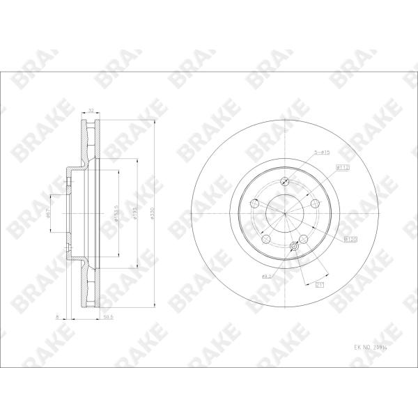 BBK Mercedes Big Brake kit V Class V260 18-дюймовый автомобильный обод Передний 6-поршневой суппорт Тормозной комплект Auto Brake