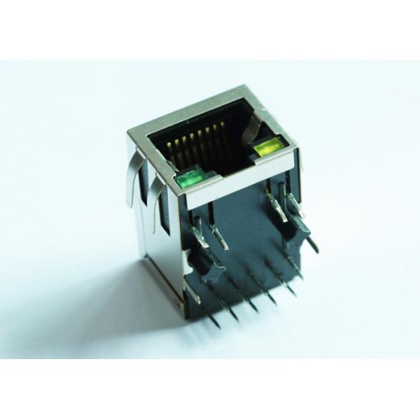 ARJ11E-MBSC-A-B-GL2 PCB Mounting RJ45 Modular Jack Tab-Down W/LED EMI Fingers