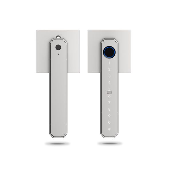 Tuya Smart Lock with Fingerprint & Password Entry Aluminum Alloy Electronic Keypad & Auto Lock Handle for Secure Door Access