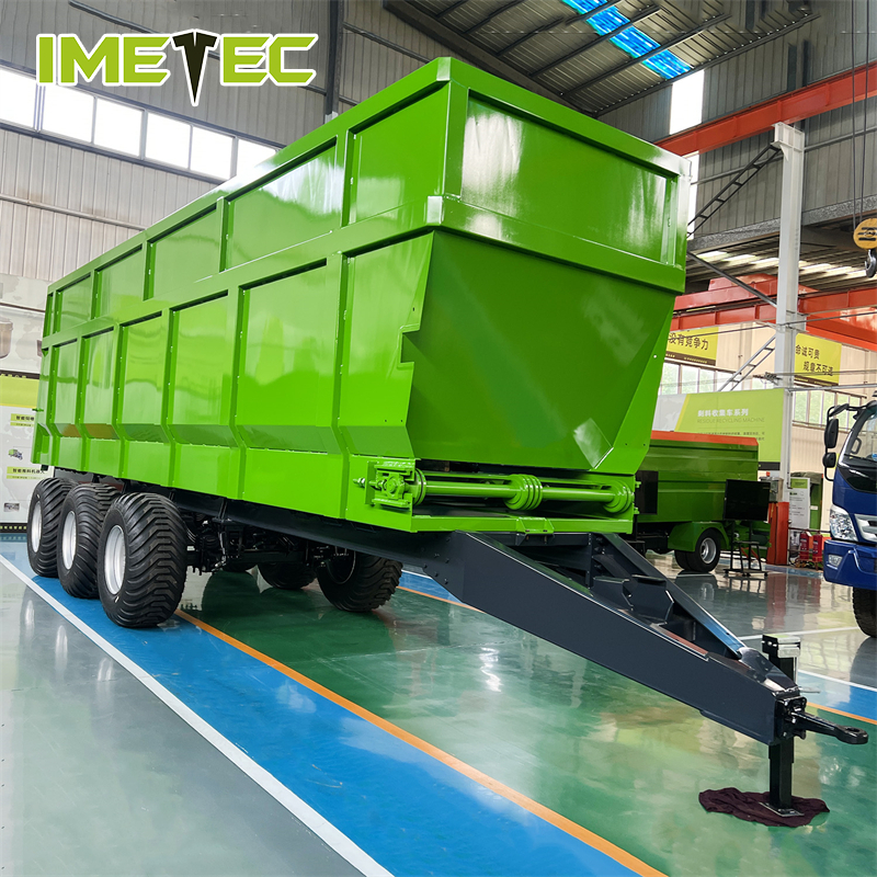 Hydraulic Tractors Solid Horse Manure Spreader For Chicken Litter Wear Resistant