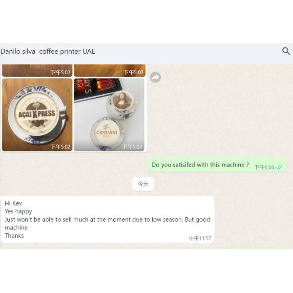 600dpi Solution Кофейная печатная машина пищевой принтер Wi-Fi 802.11b/G/N