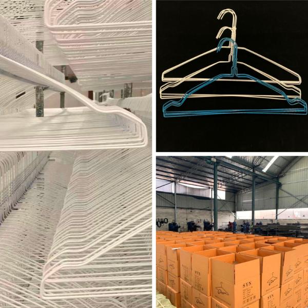 Portable 1.9mm 40.5cm Clothes Wire Hanger Low Carbon Steel Material For Suit