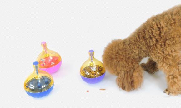 Interactive Tumbler Dog Treat Ball, Dog Leaky Food Dispensing Toy Puzzle Ball,The interactive cat feeder