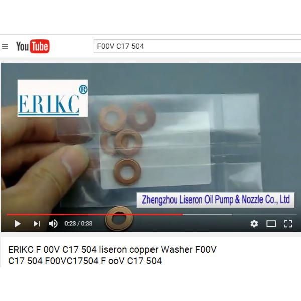 F 00V C17 504 liseron 7.1*15*2mm oil common rail injector copper washer , For BOS fuel injector copper gasket washer