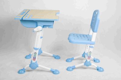 Hidden Drawer Plastic Kids Playroom Furniture Desk And Chair Set Adjustable Height / Foot