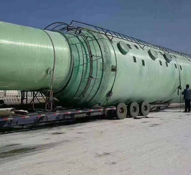 Мокрое распыление очистки ФРП башни Газовой Скрубер / Десульфуризация Скрубер гладкий на заказ