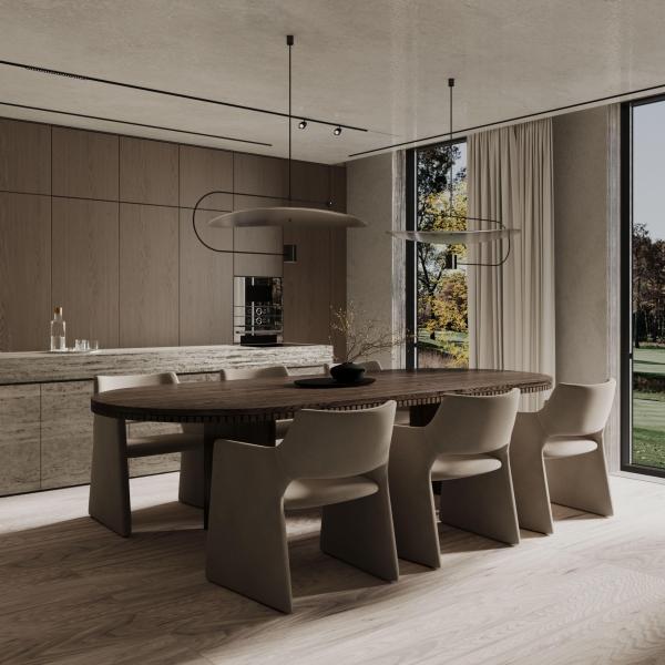 Design gratuit Armoire de cuisine en faisceau de bois personnalisé Armoire de cuisine en bois moderne classique