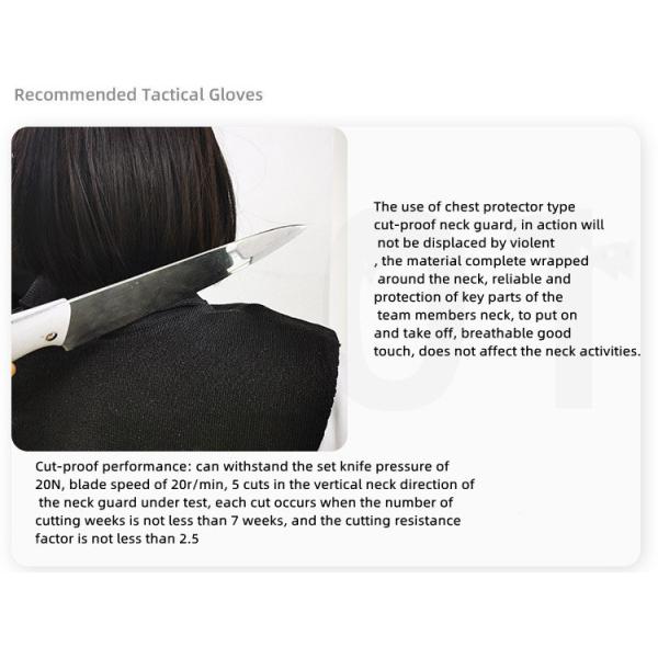 Customized Flame Retardant Tactical Cut Resistant Neck Guard Composite Fabric Anti-cutting