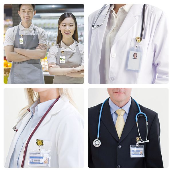 DIY Drip Glue Dried Flower Resin Chest Badge Stretchable Easy to Pull Buckle, Doctor Nurse ID Hanging Silicone Mold