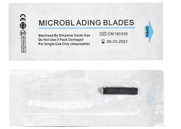 Игла Microbalding черноты в-образности штырей Lushcolor 16 для татуировки брови