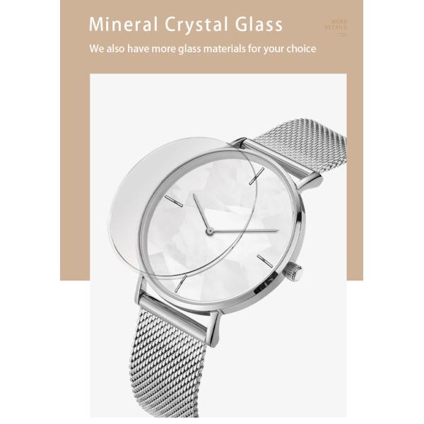 SS316L Women'S Quartz Stainless Steel Watch 3atm Water Resistant