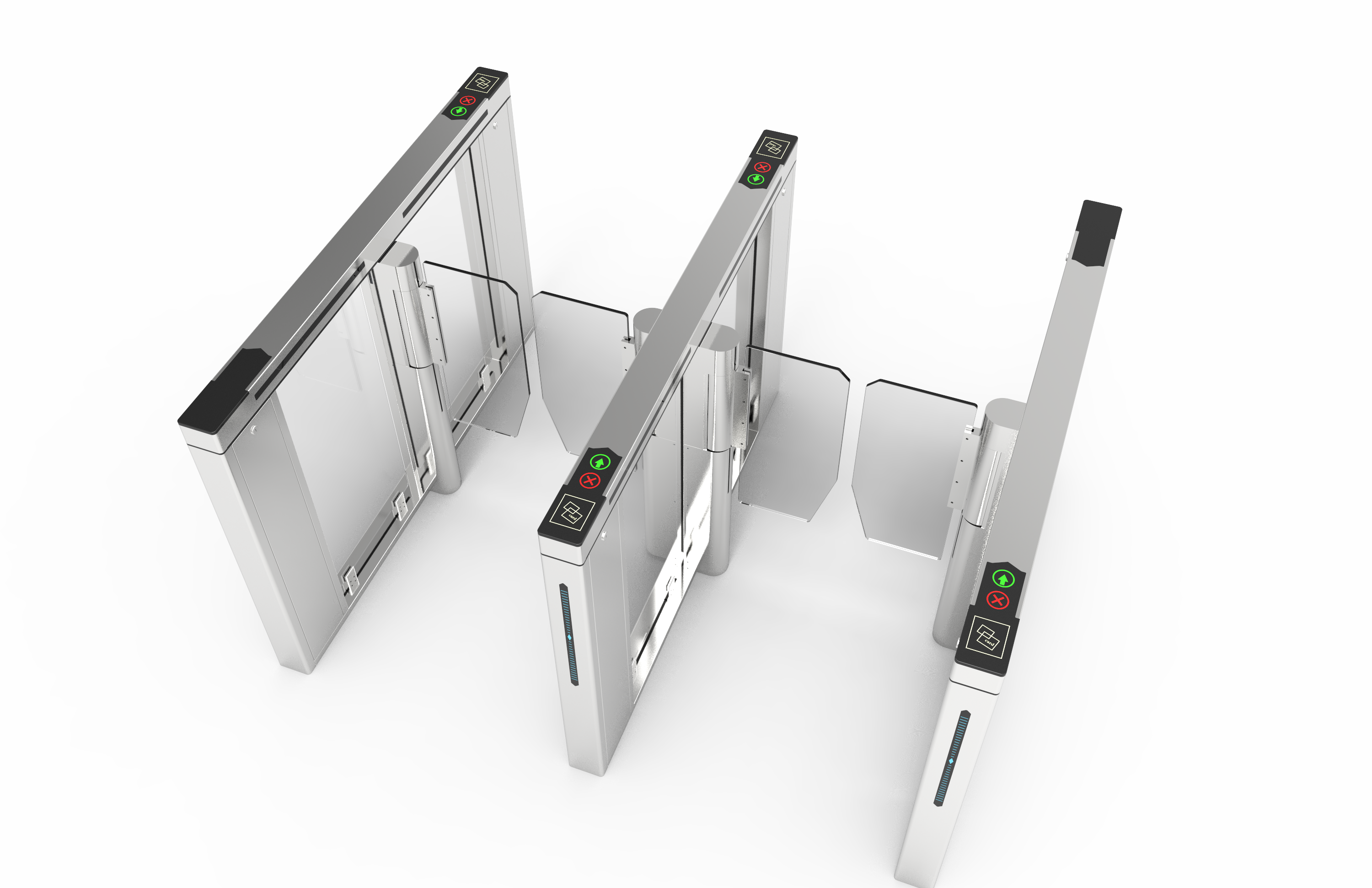 Security Turnstile Gate for Access Control and Pedestrian Management in Commercial and Industrial Facilities