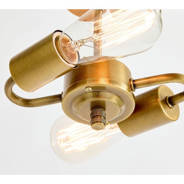 Brass Material Adjustable Height Floor Lamp with Warm White 3500K LED for Living Room Bedroom