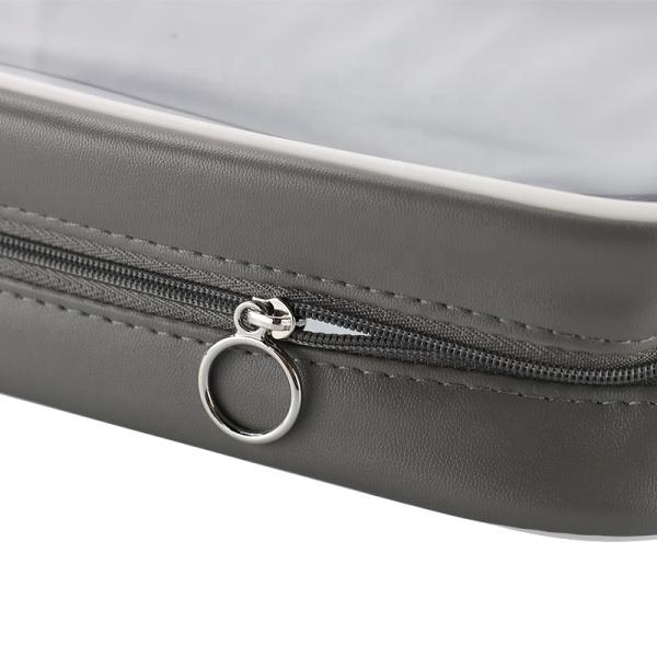 Waterproof PVC Transparent Leather Zipper Makeup Pouch