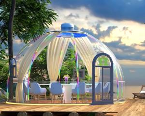 Modern Luxury Prefabricated Modular Green Houses Hurricane-Proof PC Dome Tent