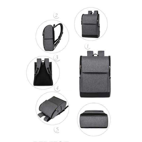 Backpack men's computer backpack fashion Korean tide high school students USB bag