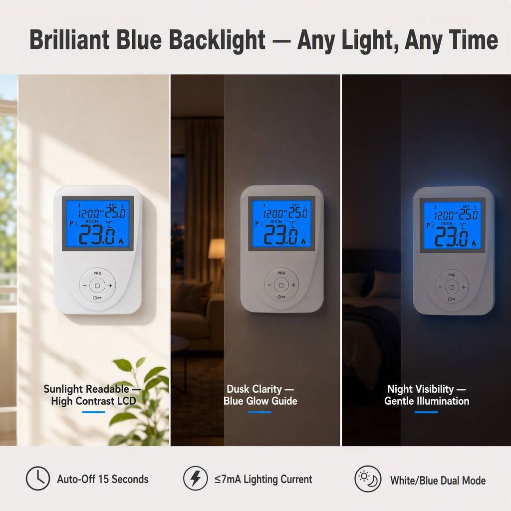 Switchable Current 6 A 2 A Inductive Load Room Heating 7 Day Thermostat Temperature Controller Raised Flooring Panel 130 X 86 X 28 Mm Without Holder Durable Modular Floor System