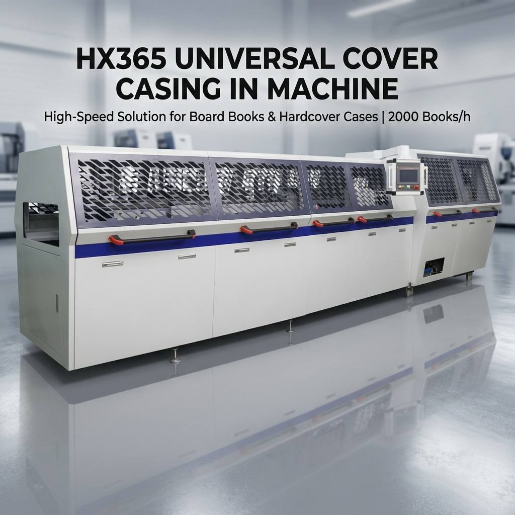 HX365 High Speed Book Binding Machine Running Up To 2000 Books Per Hour Steadily