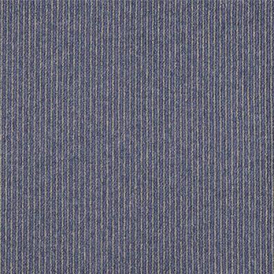 50cm X 50cm Size Striped Carpet Tiles High - Low Loop Pile Construction