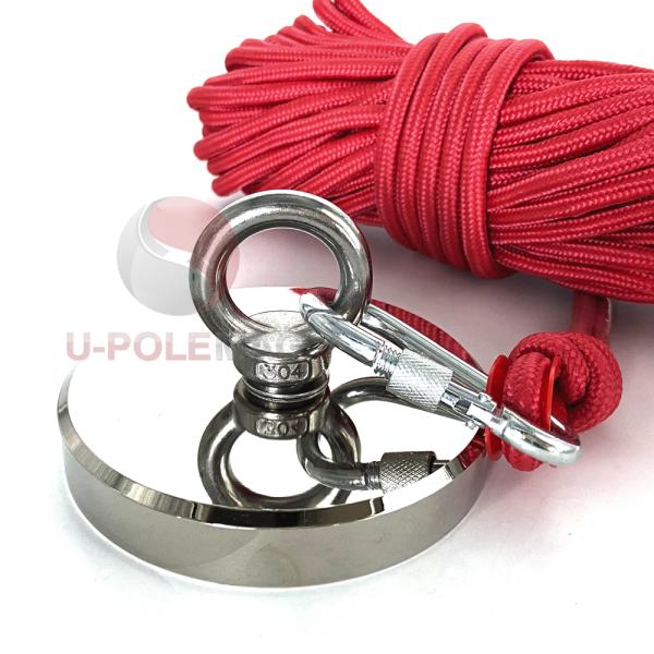 880 LBS Força de tração Neodímio Fishing Magnet Bundle M12 Parafuso Tamanho ± 0,1 mm Tolerância