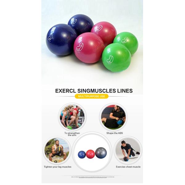 2LB Fitness Soft Handle Weight Ball Toning Ball Strength Training Cardio