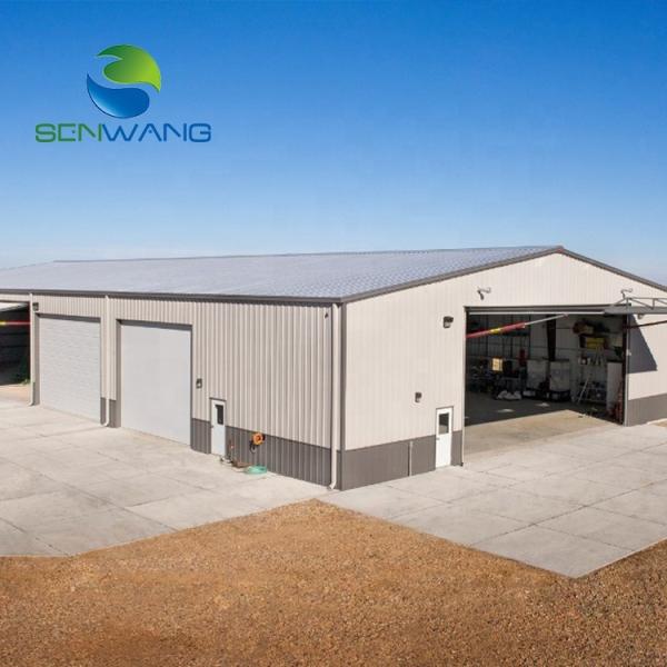 Custom Steel Frame Warehouse with Fiber Glass Cladding and Cutting Service
