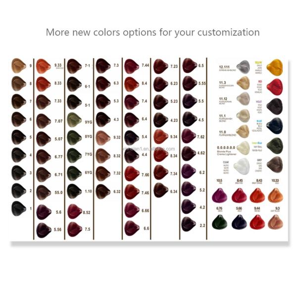 Non Packaging Printing Color Changing Hair Cream With Ultra Low Ammonia Concentration