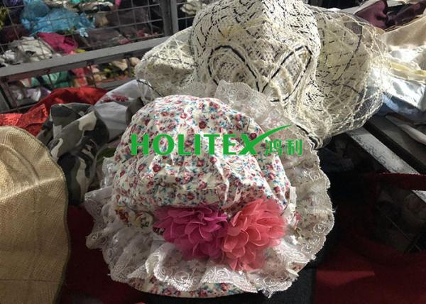 Colorful 2nd Hand Hats , Mixed Female Used Hats And Caps For All Seasons