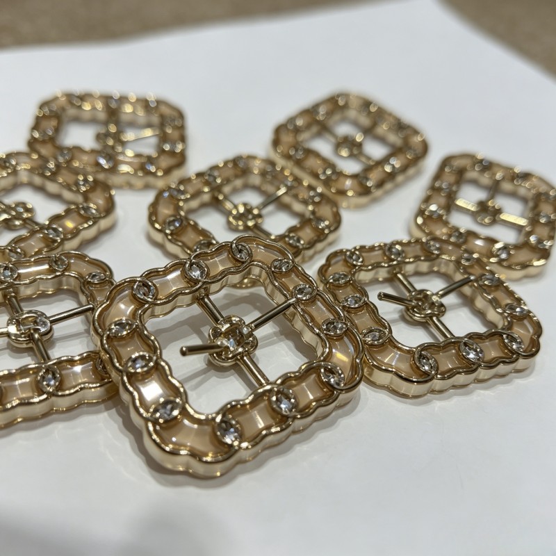 Decorative Shoe Accessories Plastic Shoe Buckles Silver Fits Most Ladies Shoes Straps