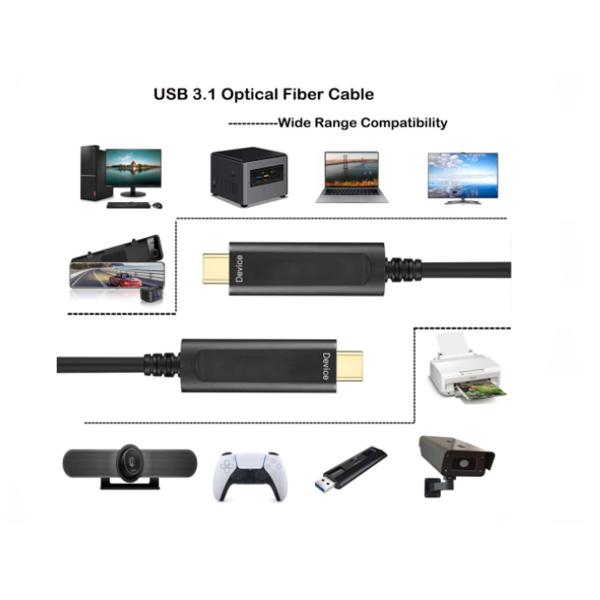 Тип c USB 3,1 к аксессуарам оптического волокна ядра MMF оптического кабеля 2 c AOC активным