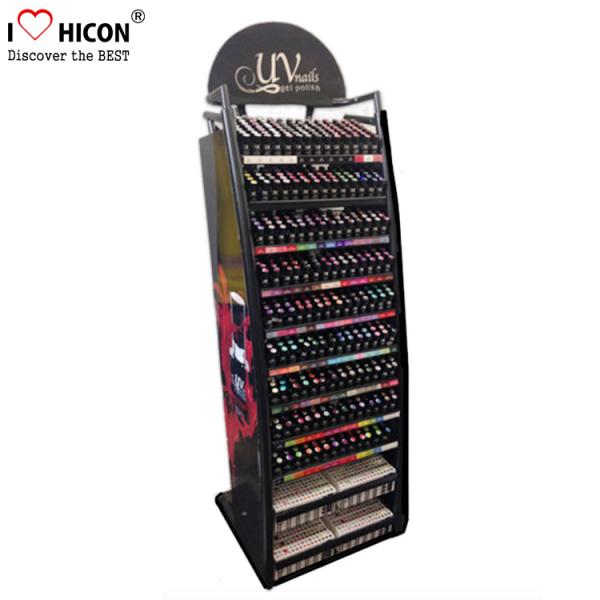 Movable Metal Nail Polish Cosmetic Display Stand Clear Beauty Organizer