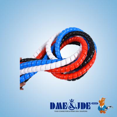 Red Protective Pvc Spiral Sleeve Flame Retardant Rating Of V0