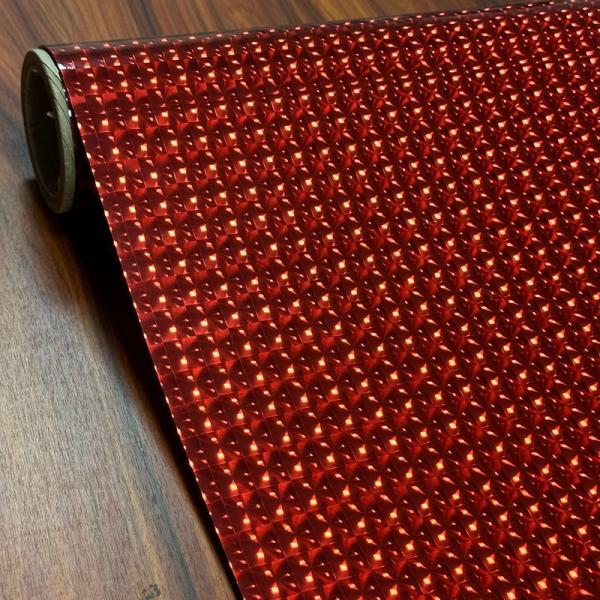 Película de lente 3D roja BOPP Película de laminación holográfica para productos de embalaje