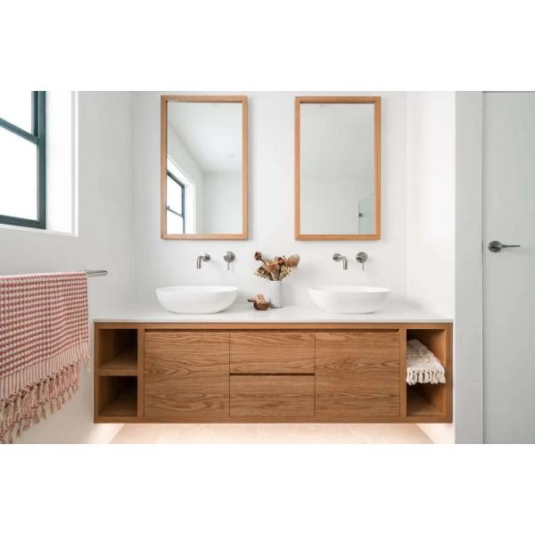 Transform Your Bathroom with Solid Wood Wall Mounted Vanities and Floating Wash Basin