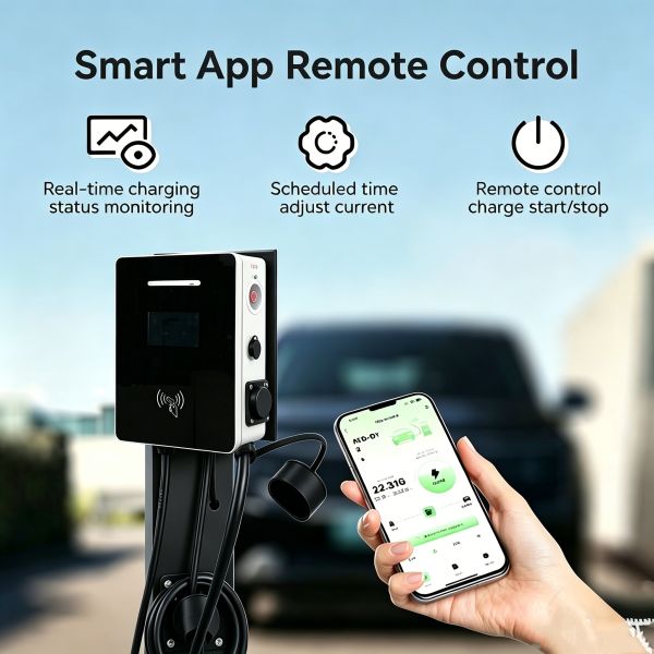 44kW High Power Output AC Charging Station with 3 Phase Dual Type 2 Cable and CE Approved Reliable
