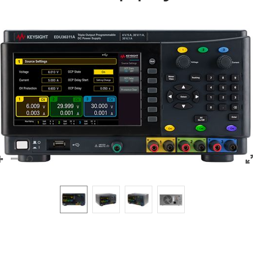 Keysight EDU36311A 6V 80W USB Triple-Output DC Bench Power Supply with Smart Bench Essentials
