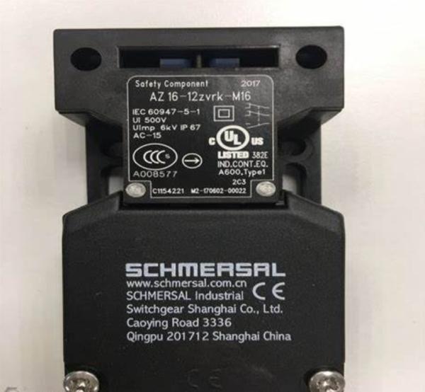Schmersal AZ 16 AZ16 ZVK-M16 Safety Interlock Switch, 1NC/1NO, com chave, reforçado com fibra de vidro, termoplástico