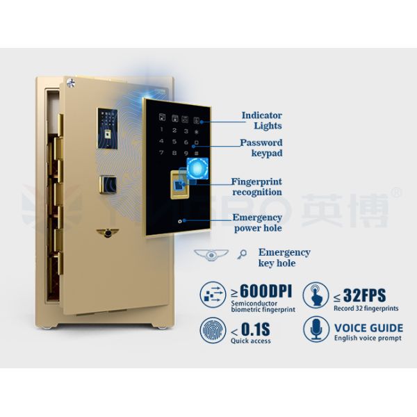 H1080mm Commercial Safe Box Solid Steel Construction Bank Grade Safe